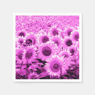 Servilleta De Papel Campo de girasoles - violeta, orquídea y violeta