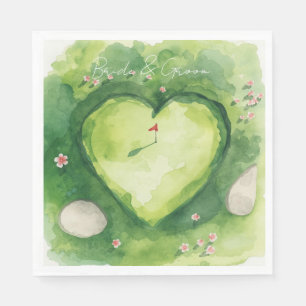 Servilleta De Papel Campo de golf en forma de corazón