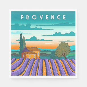 Servilleta De Papel Campo de lavanda Provenza Francia