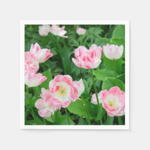 Servilleta De Papel Campo de tulipanes rosados