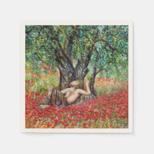 SERVILLETA DE PAPEL CAMPOS DE PAN, OLIVO Y POBRE