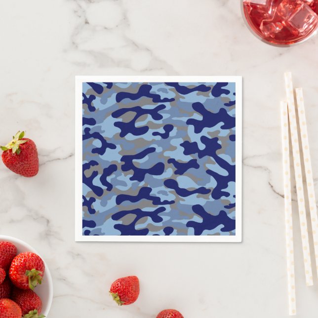 Servilleta De Papel Camuflaje Azul  (In situ)