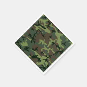 Servilleta De Papel Camuflaje Camo Patrón Verde Marrón