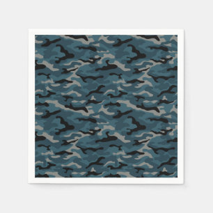 Servilleta De Papel Camuflaje de camo azul nocturno
