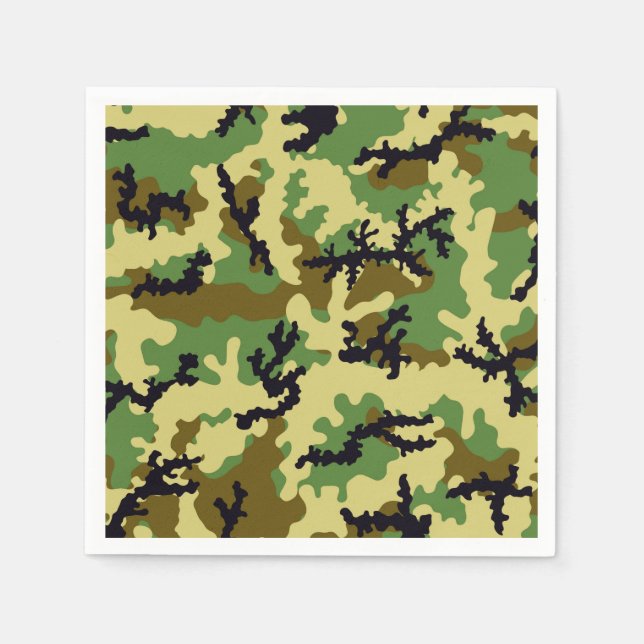 Servilleta De Papel Camuflaje de Woodland (Anverso)