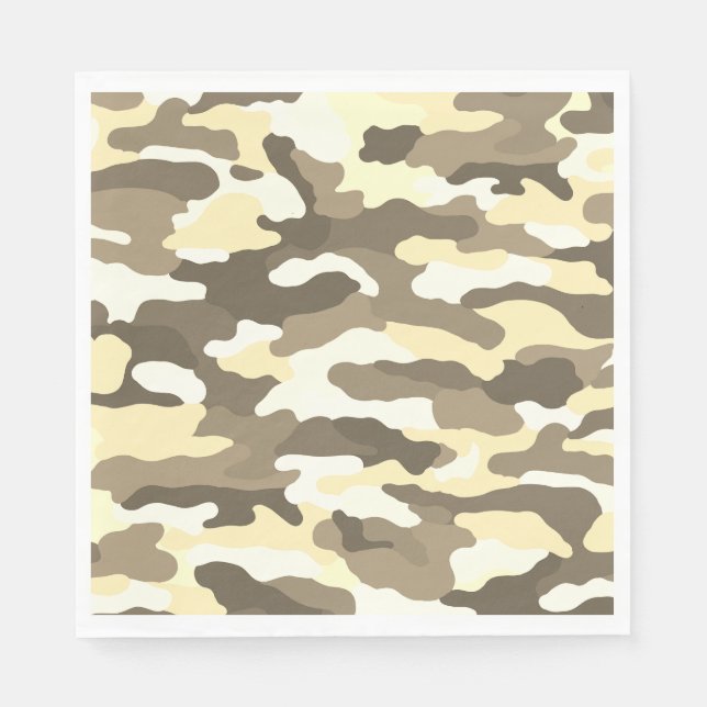 Servilleta De Papel Camuflaje del desierto (Anverso)