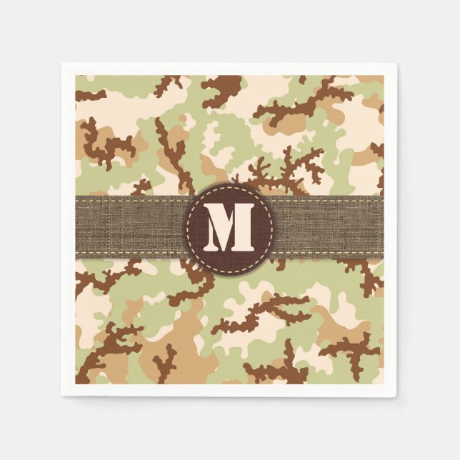 Servilleta De Papel Camuflaje del desierto (Anverso)