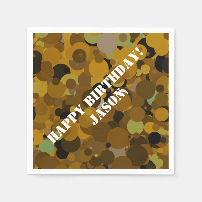 Servilleta De Papel Camuflaje marrón (Anverso)