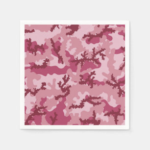 Servilleta De Papel Camuflaje rosa