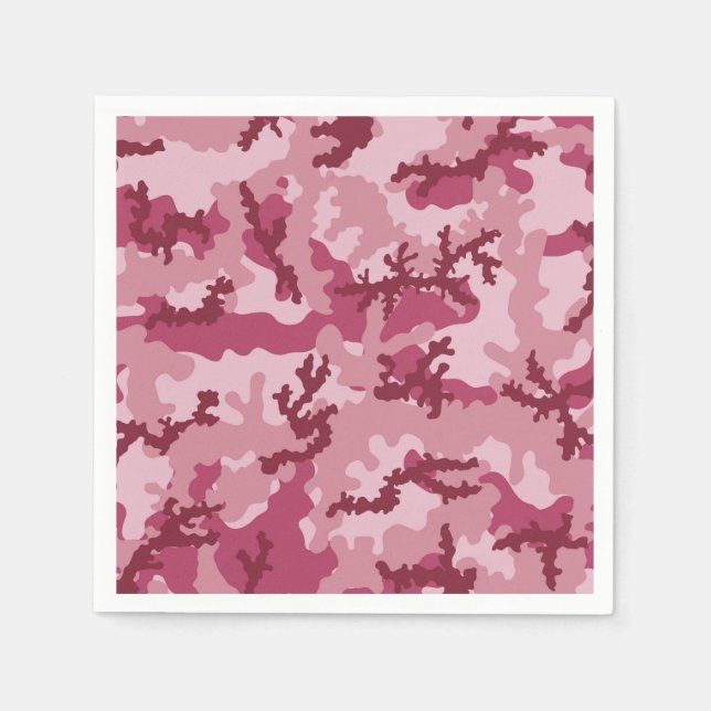 Servilleta De Papel Camuflaje rosa (Anverso)