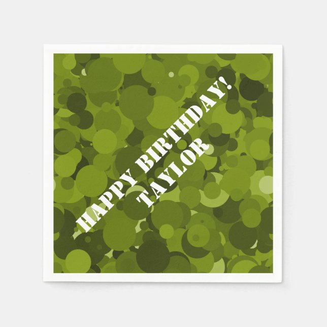 Servilleta De Papel Camuflaje verde (Anverso)