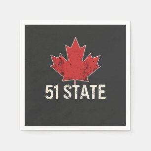 Servilleta De Papel Canadá 51 Estado Trump Bandera estadounidense y ca