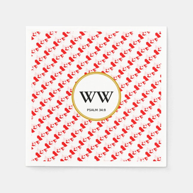 Servilleta De Papel CANADÁ FLAG Boda Fiesta del patrimonio de cumpleañ (Anverso)