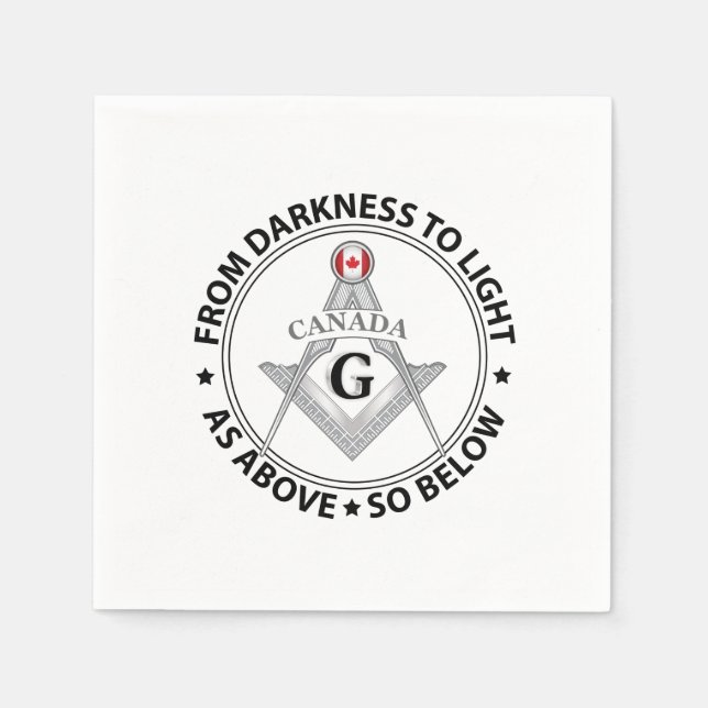 Servilleta De Papel Canada freemasonry sign (Anverso)