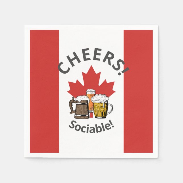 Servilleta De Papel CANADÁ Gran Papel de cerveza canadiense (Anverso)