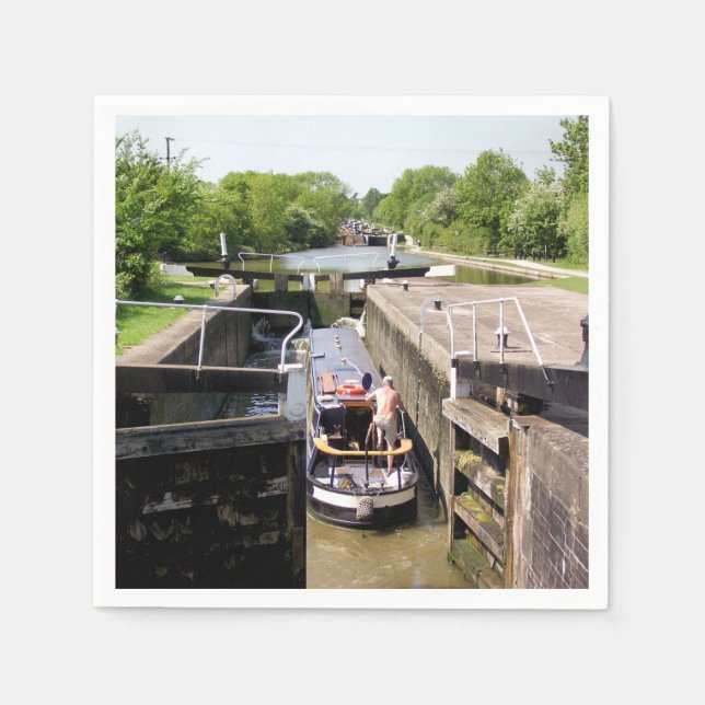 SERVILLETA DE PAPEL CANAL NARROWBOATS (Anverso)