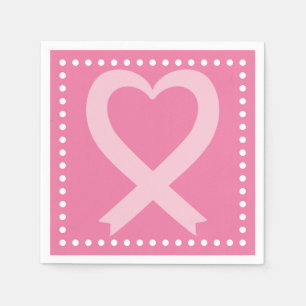 Servilleta De Papel Cáncer de Mama Cinta rosa Cinta Círculo