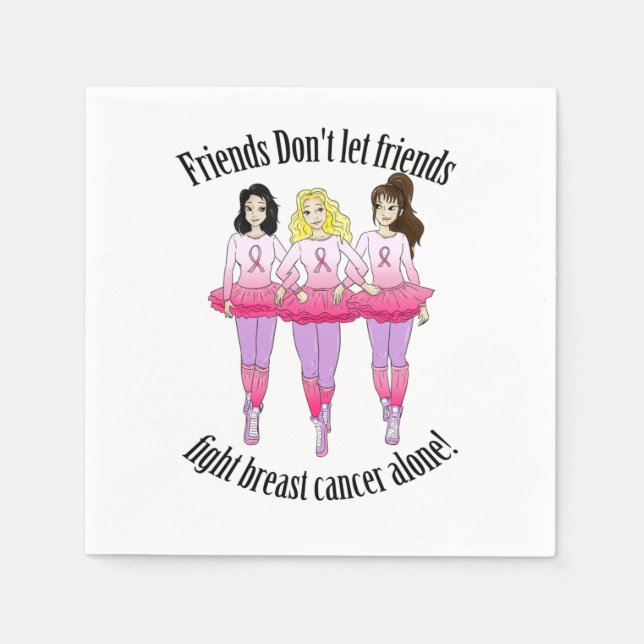 Servilleta De Papel Cáncer de mama: nadie lucha solo (Anverso)