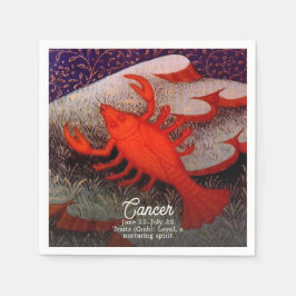 Servilleta De Papel Cáncer en la fiesta de cumpleaños del Rótulo cangr