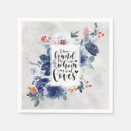 Servilleta De Papel Canción de Salomón 3:4 He encontrado la Flor Única