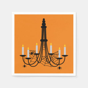 Servilleta De Papel Candelabro araña gótico de Halloween