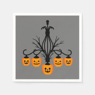 Servilleta De Papel Candelabro de calabaza gótico de Halloween