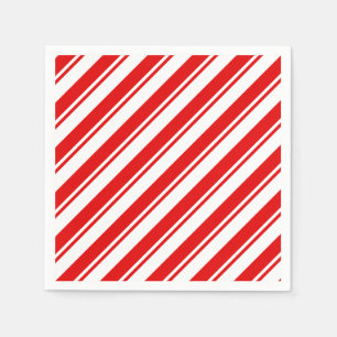Servilleta De Papel Candía de Peppermint Red White Stripe