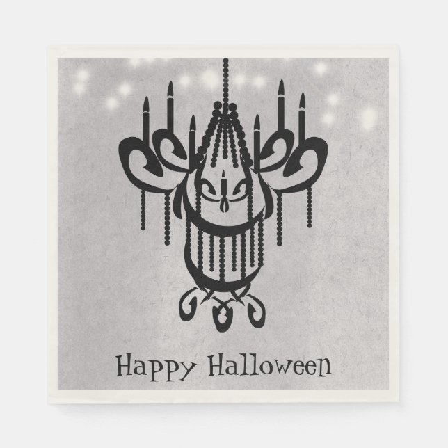 Servilleta De Papel Candil y luces de Halloween Greystone (Anverso)