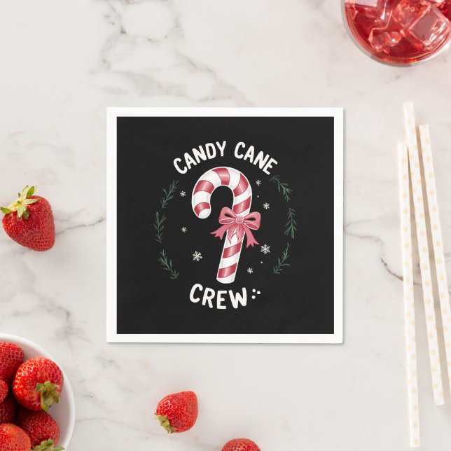 Servilleta De Papel Candy Cane Crew Funny Navidades Candy Lover Xmas (In situ)