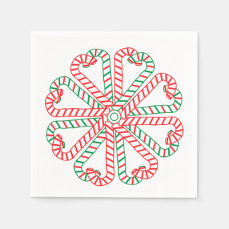 Servilleta De Papel Candy Cane Design Napkin