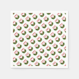 Servilleta De Papel Candy Cane Hearts Festividades Navidades de Fiesta