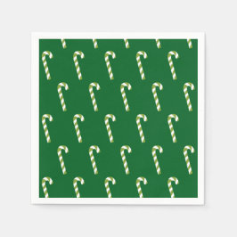 Servilleta De Papel Candy Cane Navidades Green