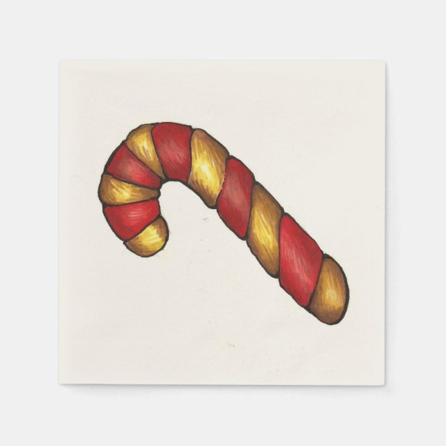 Servilleta De Papel Candy Cane Twist Navidades Cookie Holiday Baking (Anverso)