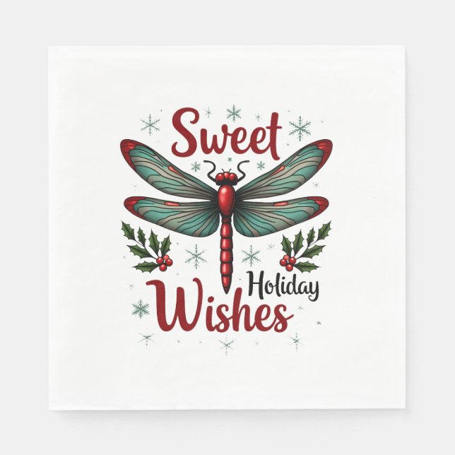 Servilleta De Papel Candy Cane Wings Dragonfly (Anverso)
