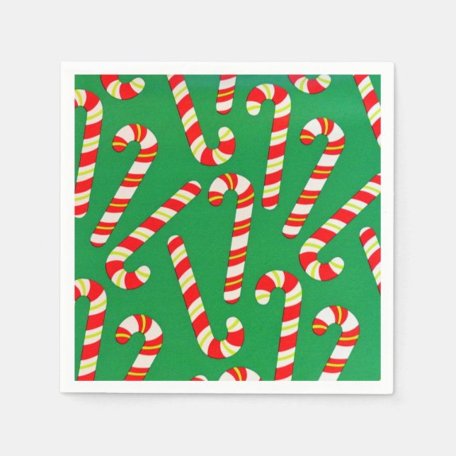 Servilleta De Papel Candy Canes (Anverso)
