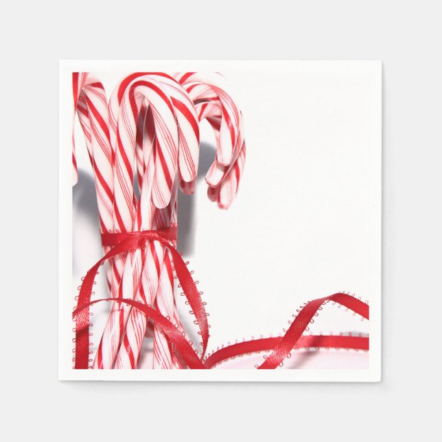 Servilleta De Papel Candy Canes Napkins (Anverso)