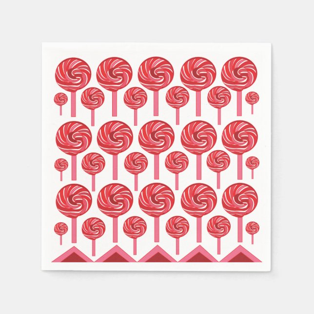 Servilleta De Papel Candy Lollipop Sweet Candy Lollipop Fiesta (Anverso)