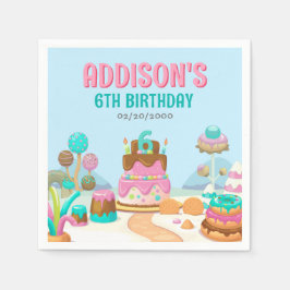 Servilleta De Papel Candy Sweet Chica Candyland Cumpleaños