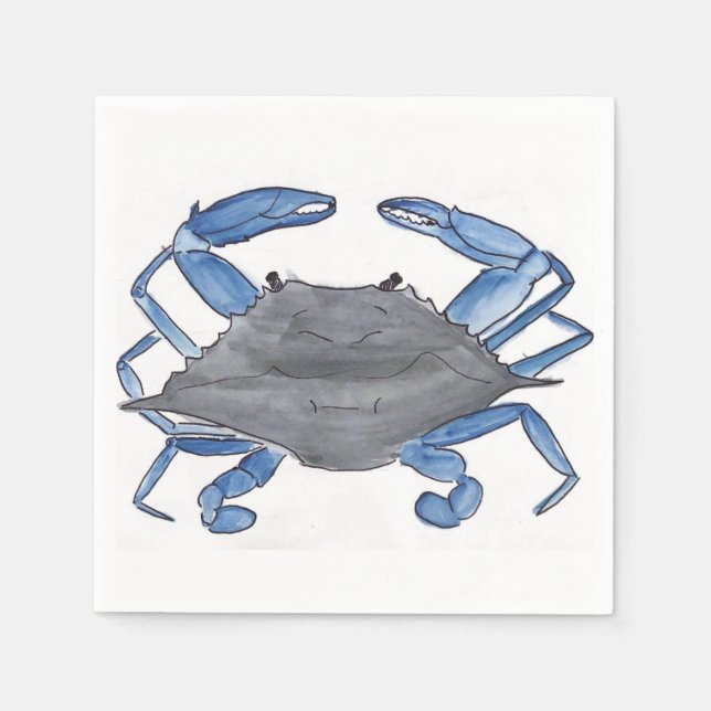 Servilleta De Papel Cangrejo azul (Anverso)