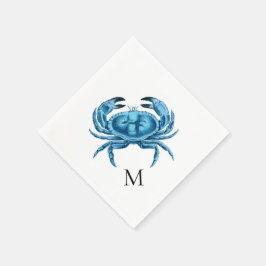 Servilleta De Papel Cangrejo azul personalizado