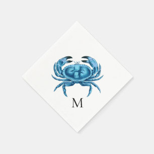 Servilleta De Papel Cangrejo azul personalizado