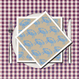 Servilleta De Papel Cangrejo azul vintage