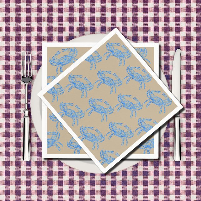 Servilleta De Papel Cangrejo azul vintage (Subido por el creador)