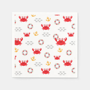 Servilleta De Papel Cangrejo con vida
