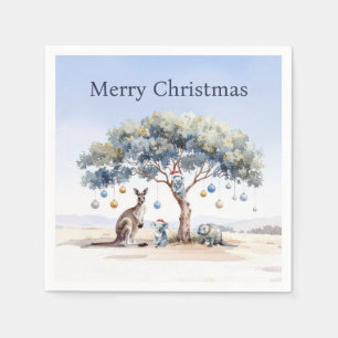 Servilleta De Papel Canguro de Navidad Koalas Ornitorrinco Goma Árbol