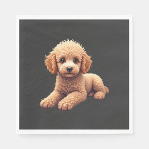 Servilleta De Papel Caniche Divertido Amante de los Animales Gráficos 