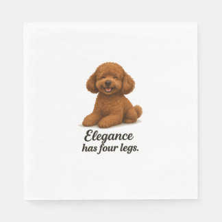 Servilleta De Papel Caniche Toy � La Elegancia Tiene Cuatro Patas