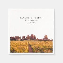 Servilleta De Papel Cañonlands Boda Papel Cocktail Napkin