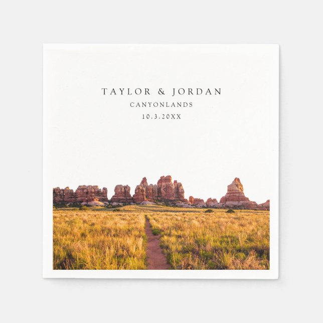 Servilleta De Papel Cañonlands Boda Papel Cocktail Napkin (Anverso)