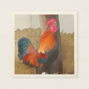 Servilleta De Papel Cantando gallo